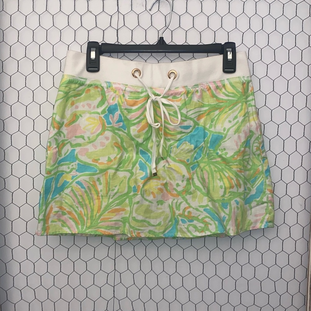 Lilly Pulitzer Hayden 100% Linen Mini Skirt